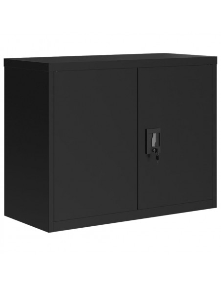 Armadio Classificatore Nero 90x40x70 cm in Acciaio