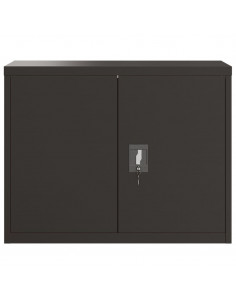 Armadio Classificatore Nero 90x40x70 cm in Acciaio 2