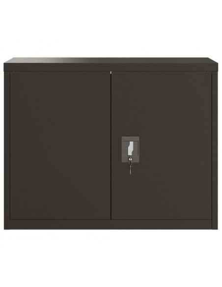 Armadio Classificatore Nero 90x40x70 cm in Acciaio