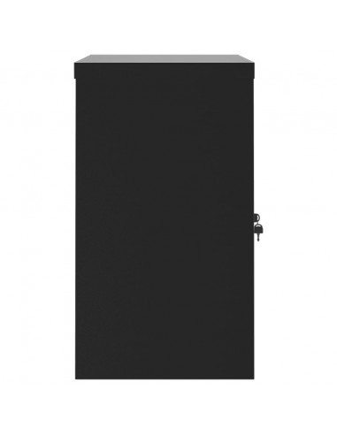 Armadio Classificatore Nero 90x40x70 cm in Acciaio