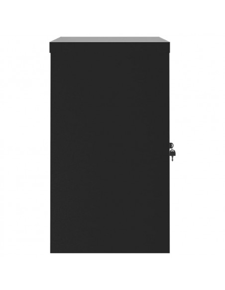 Armadio Classificatore Nero 90x40x70 cm in Acciaio