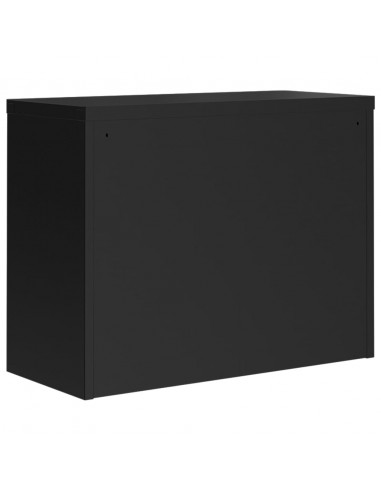 Armadio Classificatore Nero 90x40x70 cm in Acciaio