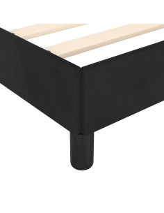 Giroletto con Testiera Nero 90x190 cm in Velluto 2