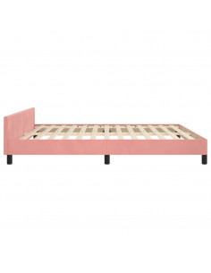 Giroletto con Testiera Rosa 180x200 cm in Velluto