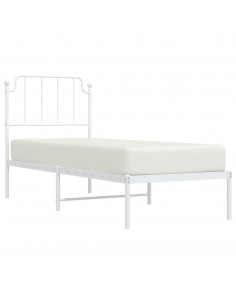 Giroletto con Testiera Metallo Bianco 75x190 cm 2