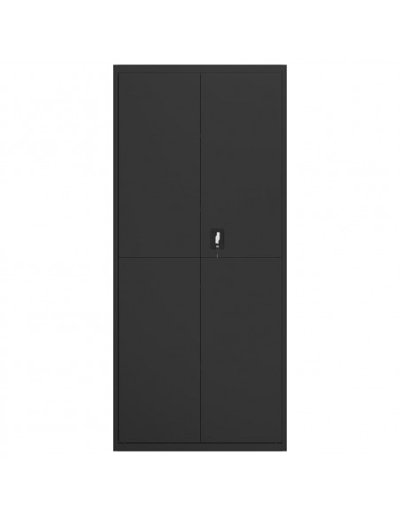 Armadio Classificatore Nero 90x40x240 cm in Acciaio