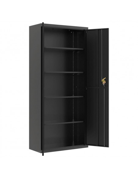 Armadio Classificatore Nero 90x40x240 cm in Acciaio