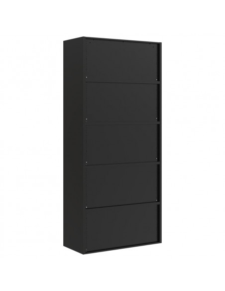 Armadio Classificatore Nero 90x40x240 cm in Acciaio