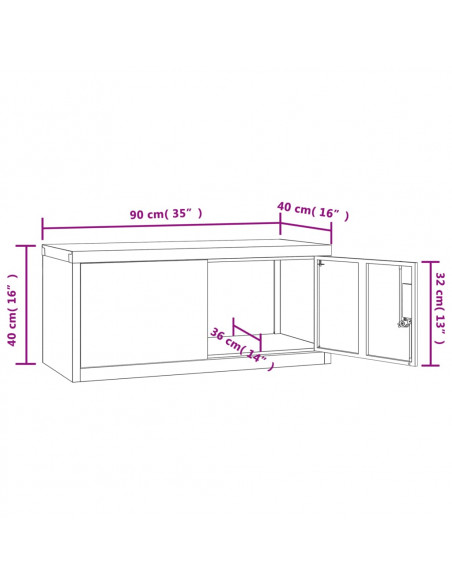 Armadio Classificatore Nero 90x40x240 cm in Acciaio