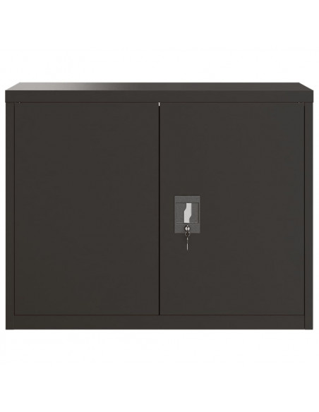 Armadio Classificatore Nero 90x40x110 cm in Acciaio