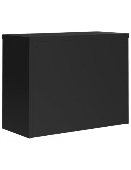 Armadio Classificatore Nero 90x40x110 cm in Acciaio