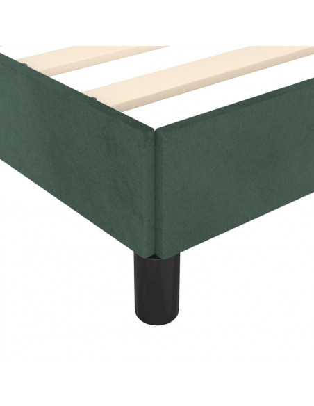 Giroletto con Testiera Verde Scuro 80x200 cm in Velluto
