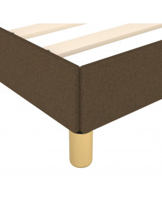 Giroletto con Testiera Marrone Scuro 160x200 cm in Tessuto 2