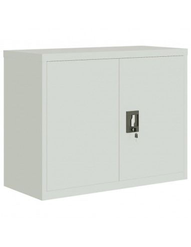 Armadio Classificatore Grigio Chiaro 90x40x110 cm in Acciaio