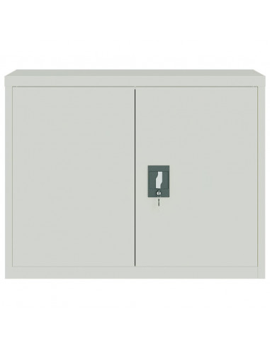 Armadio Classificatore Grigio Chiaro 90x40x110 cm in Acciaio