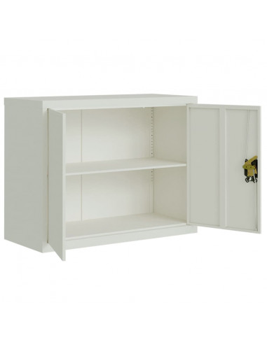 Armadio Classificatore Grigio Chiaro 90x40x110 cm in Acciaio