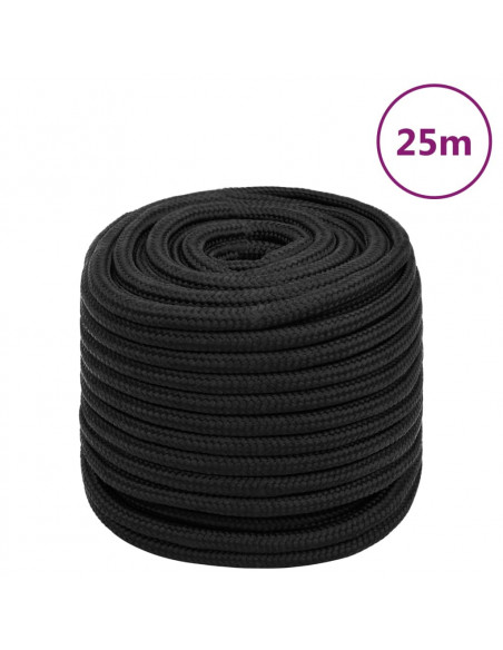 Corda Nautica Completamente Nera 18 mm 25 m in Polipropilene
