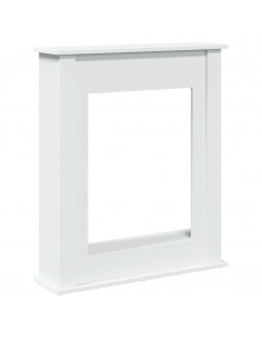 Cornice per Camino Bianca 75x20x87,5 cm in Truciolato