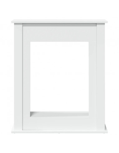 Cornice per Camino Bianca 75x20x87,5 cm in Truciolato