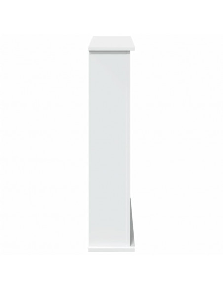 Cornice per Camino Bianca 75x20x87,5 cm in Truciolato
