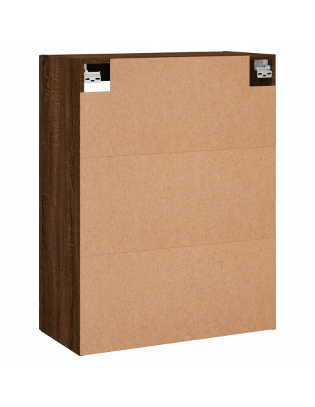 Armadietti a Parete 2 pz Rovere Marrone in Legno Multistrato