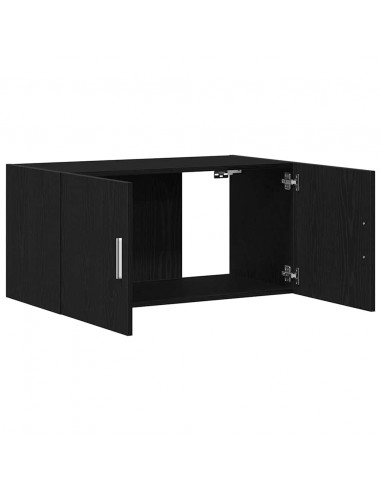 Armadietto a Muro Rovere Nero 80x39x40 cm in Truciolato