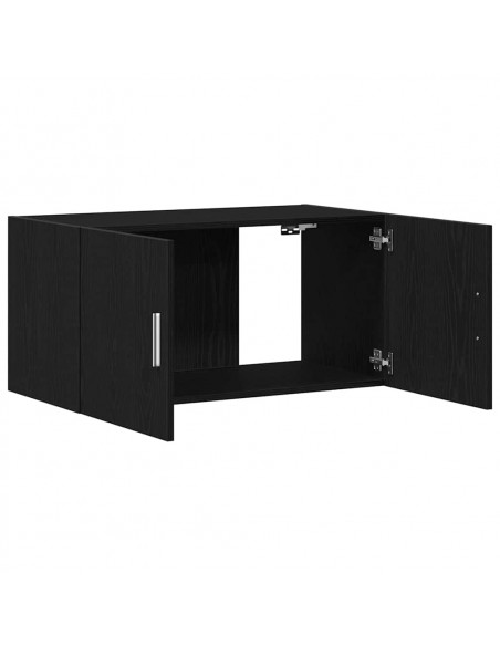 Armadietto a Muro Rovere Nero 80x39x40 cm in Truciolato
