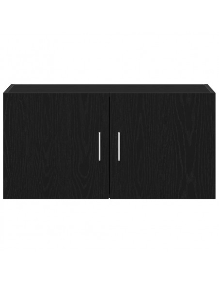 Armadietto a Muro Rovere Nero 80x39x40 cm in Truciolato