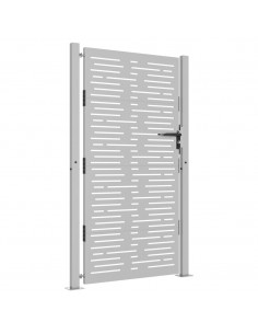 Cancello da giardino 100x175 cm in acciaio Corten design quadrato 2