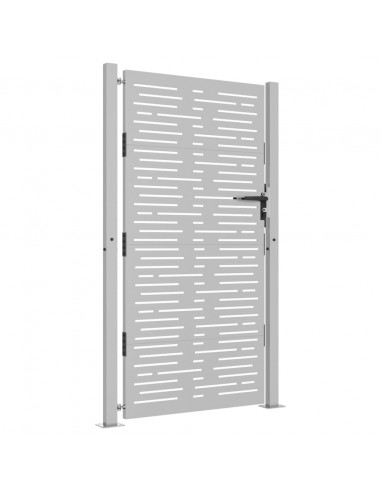 Cancello da Giardino 105x205 cm Acciaio Corten Design Quadrato