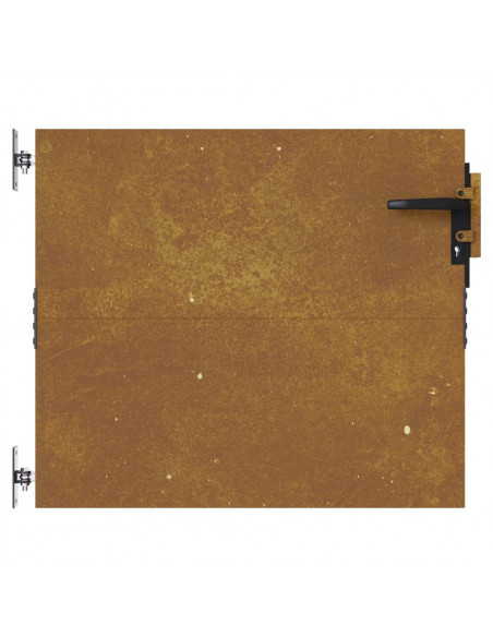 Cancello da Giardino 85x100 cm in Acciaio Corten