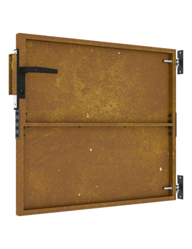 Cancello da Giardino 85x100 cm in Acciaio Corten