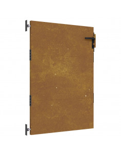 Cancello da Giardino 85x125 cm in Acciaio Corten