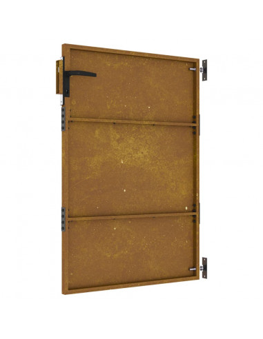 Cancello da Giardino 85x125 cm in Acciaio Corten