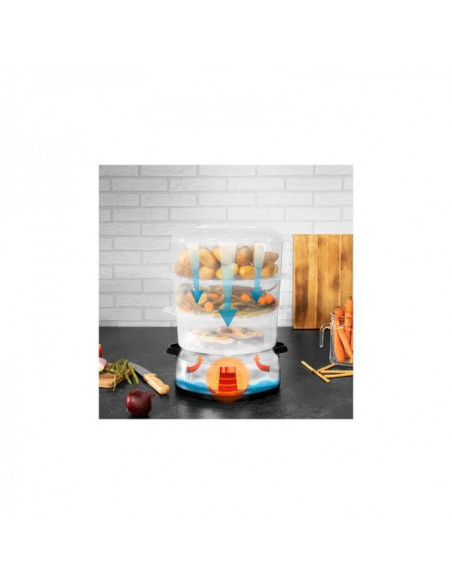 Cecotec Vapovita 3000 Inox robot da cucina 800 W 1 L Nero, Acciaio inossidabile, Trasparente