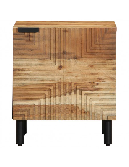 Comodini 2pz 40x33x46 cm in Legno Massello di Acacia