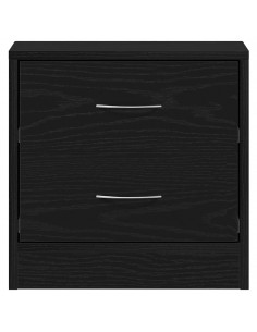 Comodini 2pz Rovere Nero 40x30x40 cm in Legno Multistrato