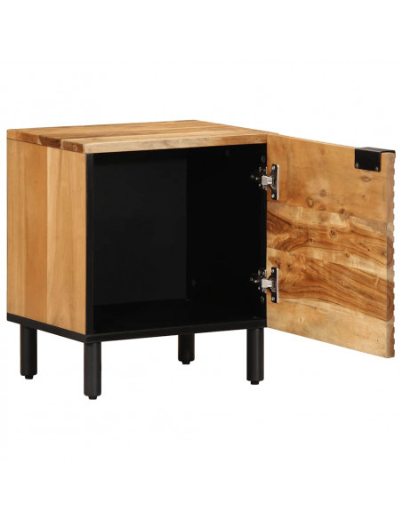 Comodino 40x33x46 cm in Legno Massello di Acacia