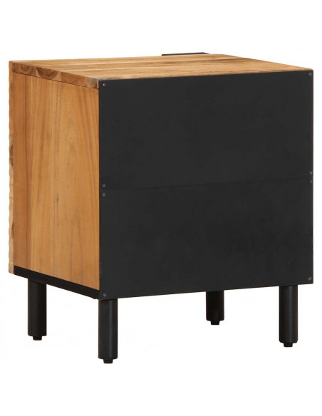 Comodino 40x33x46 cm in Legno Massello di Acacia