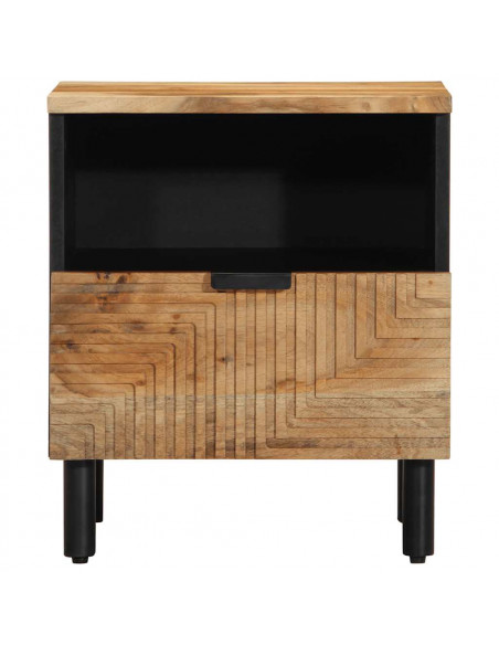 Comodino 40x33x46 cm in Legno Massello di Acacia