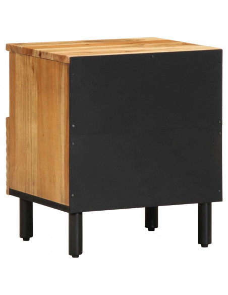 Comodino 40x33x46 cm in Legno Massello di Acacia
