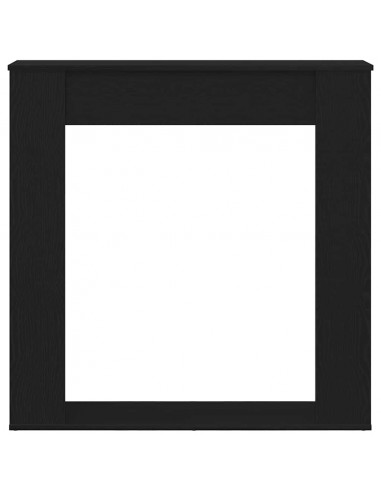 Cornice per Camino Rovere Nero 100x20x100 cm in Truciolato