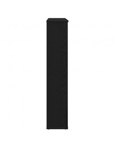 Cornice per Camino Rovere Nero 100x20x100 cm in Truciolato