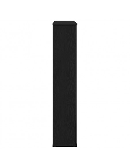 Cornice per Camino Rovere Nero 100x20x100 cm in Truciolato