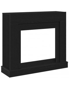 Cornice per Camino Rovere Nero 100x30x87,5 cm in Truciolato