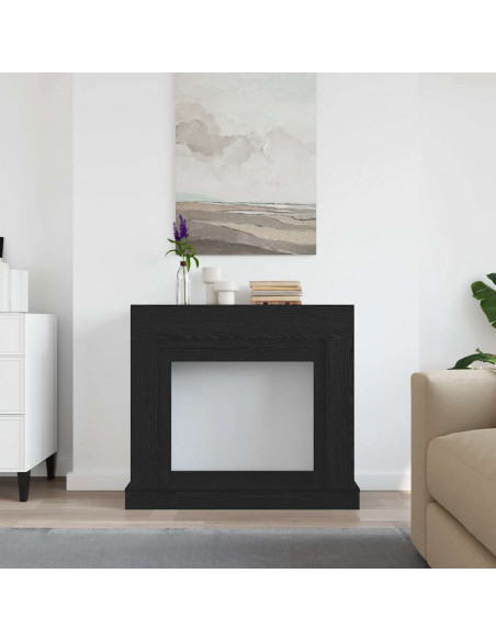 Cornice per Camino Rovere Nero 100x30x87,5 cm in Truciolato