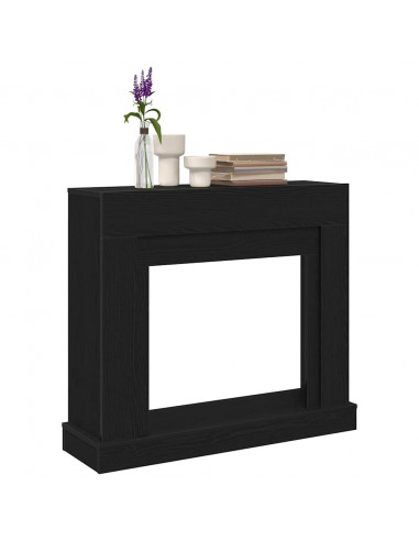 Cornice per Camino Rovere Nero 100x30x87,5 cm in Truciolato