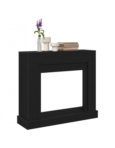 Cornice per Camino Rovere Nero 100x30x87,5 cm in Truciolato
