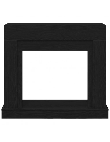 Cornice per Camino Rovere Nero 100x30x87,5 cm in Truciolato