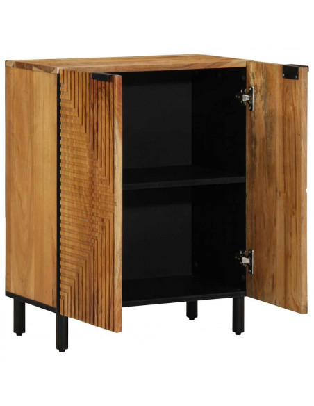 Credenza 60x33x75 cm in Legno Massello di Acacia